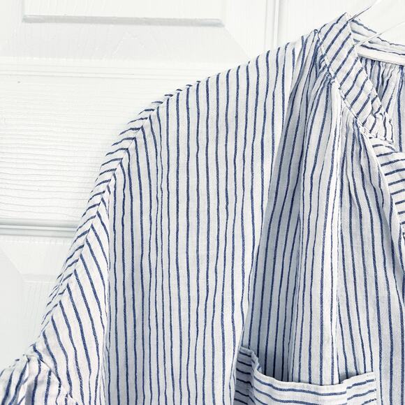 Free People For Keeps Linen Blend Striped Tunic Top - Picture 4 of 9